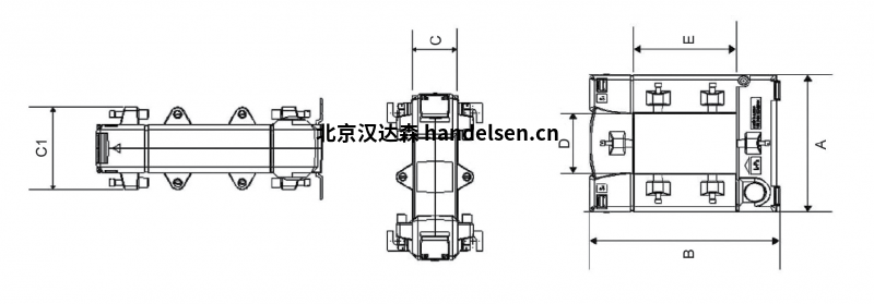 Janitza KBU型分芯剩余電流互感器尺寸圖 Janitza KBU型分芯剩余電流互感器尺寸圖