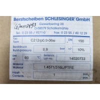 德國Schlesinger破裂盤B10r4500-04用于化工行業(yè)現(xiàn)貨